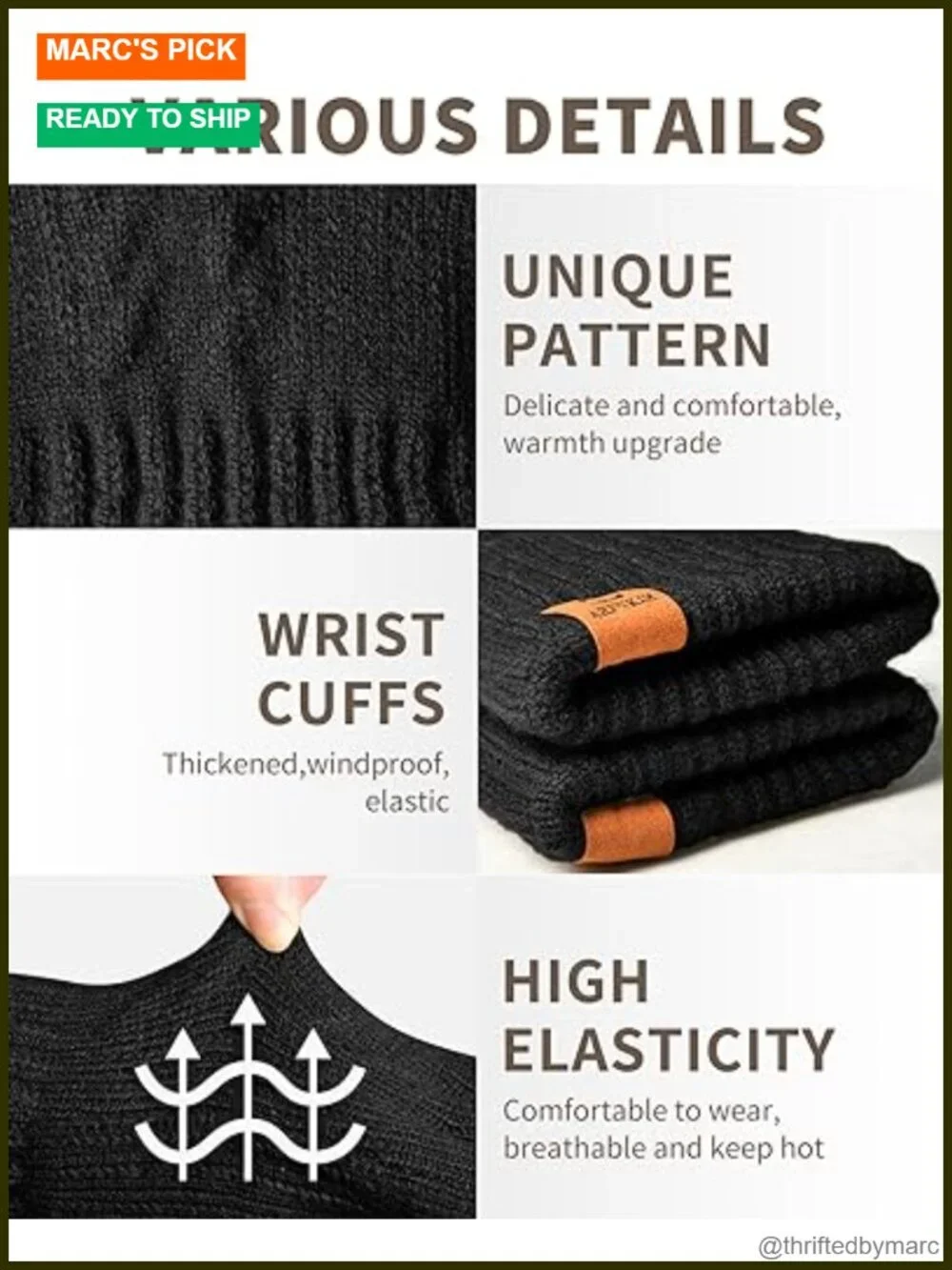 Touch Screen Thermal Gloves with Fleece Lining for Running Cycling